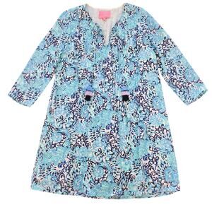Lilly Pulitzer Marilina Light Aqua Spritz Tunic Dress Size Small